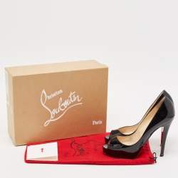 Christian Louboutin Black Patent Leather Very Prive Pumps Size 36.5