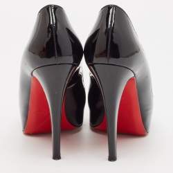 Christian Louboutin Black Patent Leather Very Prive Pumps Size 36.5