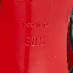 Pre Owned Christian Louboutin Black Patent Leather Hot Chick Pumps Size 38.5