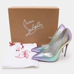 Christian Louboutin Metallic Iridescent Leather So Kate Pumps Size 38