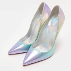 Christian Louboutin Metallic Iridescent Leather So Kate Pumps Size 38