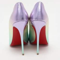 Christian Louboutin Metallic Iridescent Leather So Kate Pumps Size 38