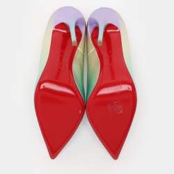 Christian Louboutin Metallic Iridescent Leather So Kate Pumps Size 38