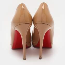 Christian Louboutin Beige Patent Leather New Simple Pumps 41
