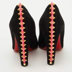 Christian Louboutin Black Suede Electropump Peep Toe Pumps Size 39
