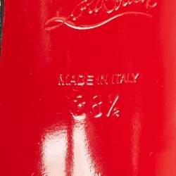 Pre Owned Christian Louboutin Grey Suede Rosalie Ankle Strap Sandals Size 38.5