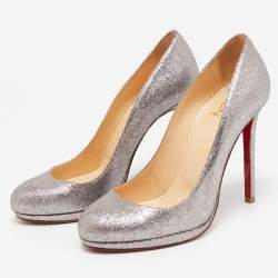 Christian Louboutin Metallic Glitter Bianca Pumps Size 39.5