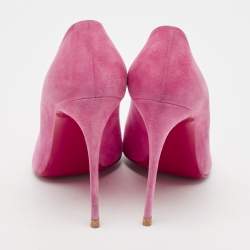مملوكة مسبقًا Christian Louboutin Light Pink Suede Pigalle Follies Pumps Size 38