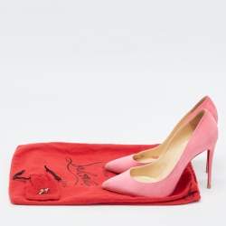 مملوكة مسبقًا Christian Louboutin Light Pink Suede Pigalle Follies Pumps Size 38