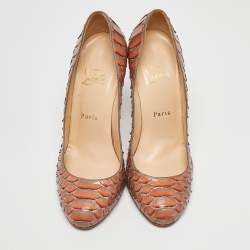 Christian Louboutin Two-Tone Python Leather Fifi Pumps Size 38.5