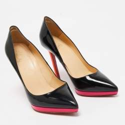Christian Louboutin Tricolor  Patent Leather Pigalle Plato Pumps Size 37