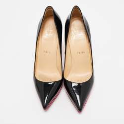Christian Louboutin Tricolor  Patent Leather Pigalle Plato Pumps Size 37