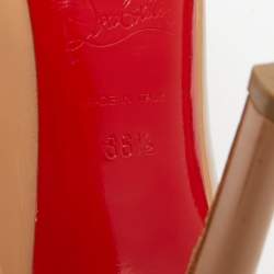 Christian Louboutin Beige Patent Leather New Simple Pumps Size 36.5