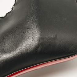 Christian Louboutin Black Leather Recouzetta Boots Size 37
