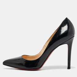 Pre Owned Christian Louboutin Black Patent Leather So Kate Pumps Size 37.5