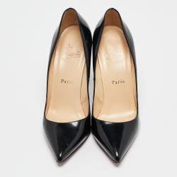 Pre Owned Christian Louboutin Black Patent Leather So Kate Pumps Size 37.5