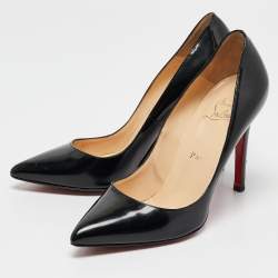 Pre Owned Christian Louboutin Black Patent Leather So Kate Pumps Size 37.5