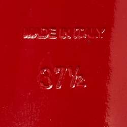 Pre Owned Christian Louboutin Black Patent Leather So Kate Pumps Size 37.5