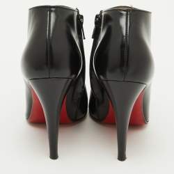 Christian Louboutin Black Leather Belle Ankle Length Boots Size 36.5