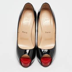 Christian Louboutin Black Patent Very Prive Pumps Size 40