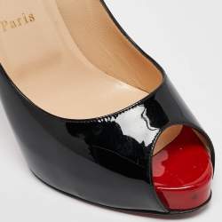 Christian Louboutin Black Patent Very Prive Pumps Size 40