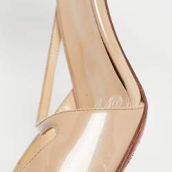 Christian Louboutin Beige Patent Fliketta Pumps Size 37.5