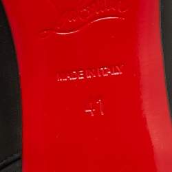 مملوكة مسبقًا Christian Louboutin Black Leather Hongroise Spike Ankle Length Boots Size 41