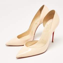 Pre Owned Christian Louboutin Pink Patent Leather Iriza Pumps Size 39