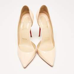 Pre Owned Christian Louboutin Pink Patent Leather Iriza Pumps Size 39