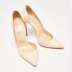 Pre Owned Christian Louboutin Pink Patent Leather Iriza Pumps Size 39