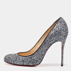 Christian Louboutin Metallic Glitter Simple Pumps Size 40