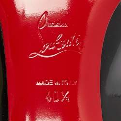 Pre Owned Christian Louboutin Black Patent Leather Carmela Pumps Size 40.5