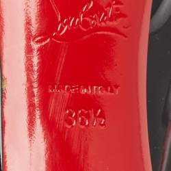 Pre Owned Christian Louboutin Black Patent Leather Very Prive Pumps Size 36.5