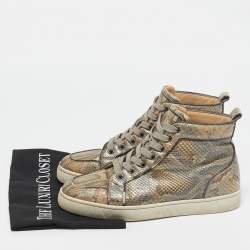 Christian Louboutin Grey Python Rantus Orlato Sneakers Size 39