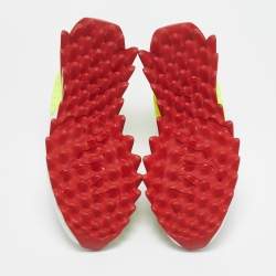 Christian Louboutin Grey Leather Loubi Shark Lace Up Sneakers Size 39
