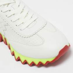 Christian Louboutin Grey Leather Loubi Shark Lace Up Sneakers Size 39