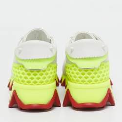 Christian Louboutin Grey Leather Loubi Shark Lace Up Sneakers Size 39