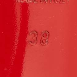 Pre Owned Christian Louboutin Black Leather Very Prive Spikes Pumps Size 38