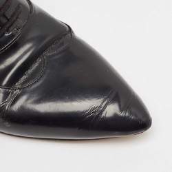 Christian Louboutin Black Patent Leather Lace Up Oxfords Size 36