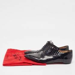 Christian Louboutin Black Patent Leather Lace Up Oxfords Size 36