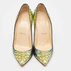 Christian Louboutin Two Tone Python So Kate Pointed Toe Pumps Size 38
