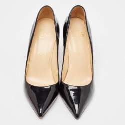 Pre Owned Christian Louboutin Black Patent Pigalle Pumps Size 39