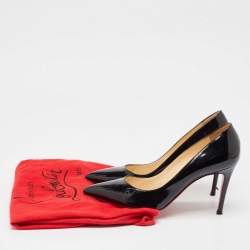 Pre Owned Christian Louboutin Black Patent Pigalle Pumps Size 39
