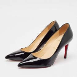Pre Owned Christian Louboutin Black Patent Pigalle Pumps Size 39