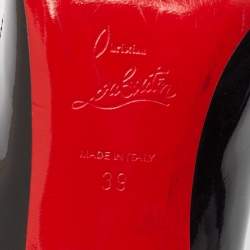 Pre Owned Christian Louboutin Black Patent Pigalle Pumps Size 39