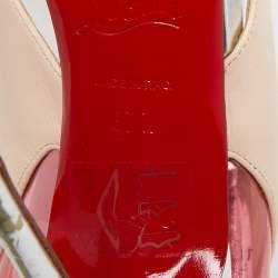Christian Louboutin Tricolor Leather Air Chance Slingback Pumps Size 37.5
