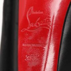 Christian Louboutin Black Leather No Prive Peep Toe Pumps Size 36.5