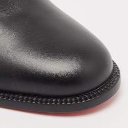 Christian Louboutin Black Leather Adoxa 85 Ankle Boots Size 38