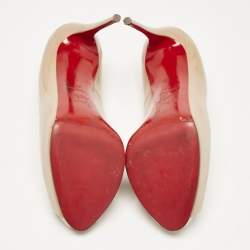 مملوكة مسبقًا Christian Louboutin Beige Patent Leather Very Prive Pumps Size 40