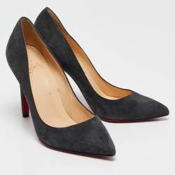 Christian Louboutin Grey Suede Pigalle Pumps Size 36